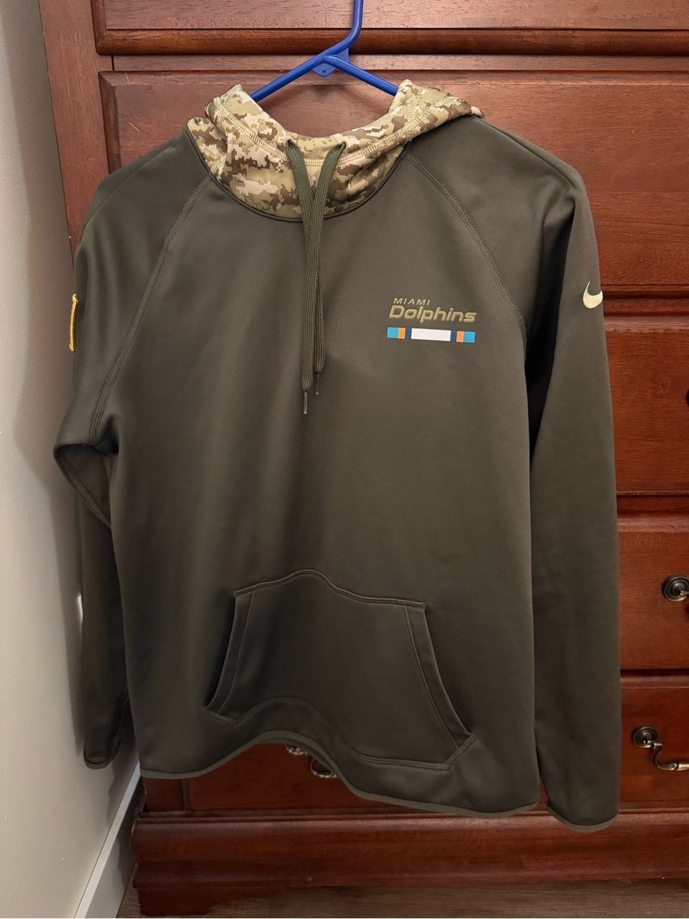 Miami Dolphins Salute to Service Olive Green Hoodie